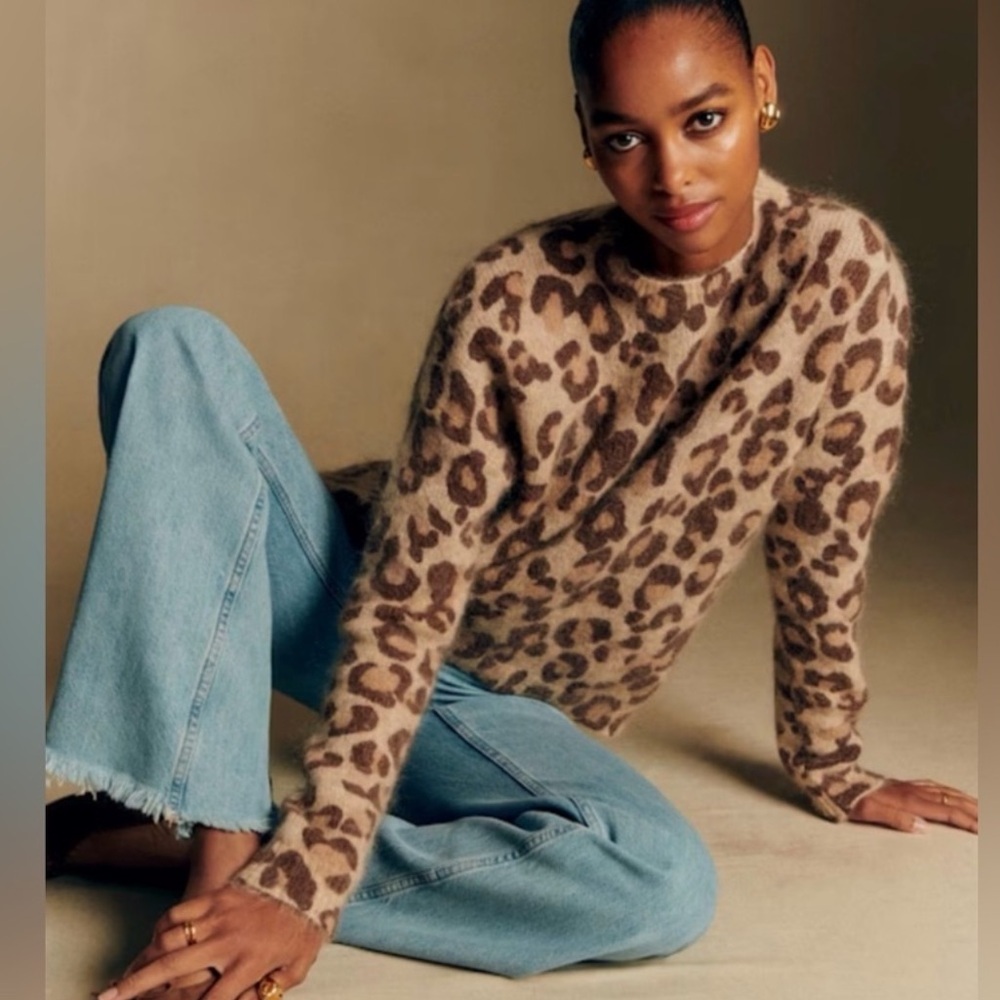 Sezane Gianni Sweater in Leopard